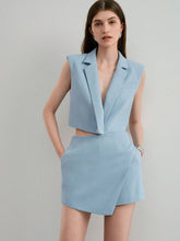 MOTF STUDIO SOLID SLANT POCKET WRAP FRONT SKORT